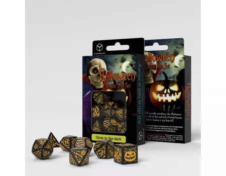 Набір кубиків Halloween Pumpkin Black & Glow in the dark Dice Set (7)