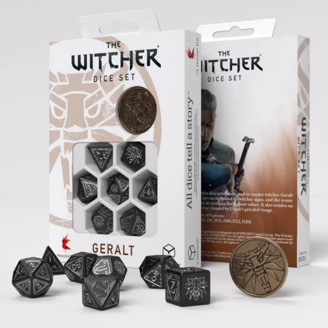 Набір кубиків The Witcher Dice Set. Geralt - Silver Sword Dice Set (7): купити за кращою ціною в Україні