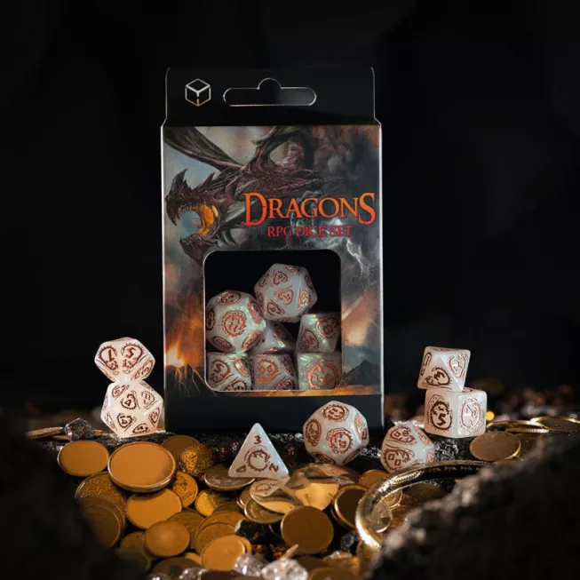 Набір кубиків Dragons Dice Set: Quartz (7): купити за кращою ціною в Україні