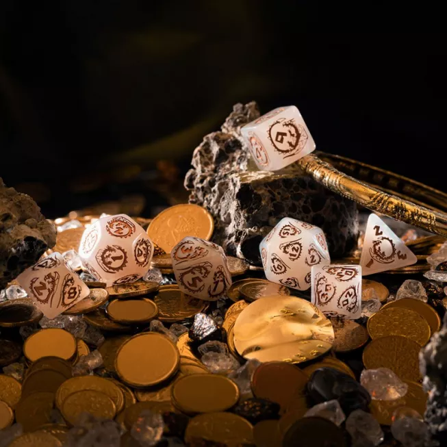 Набір кубиків Dragons Dice Set: Quartz (7): купити за кращою ціною в Україні