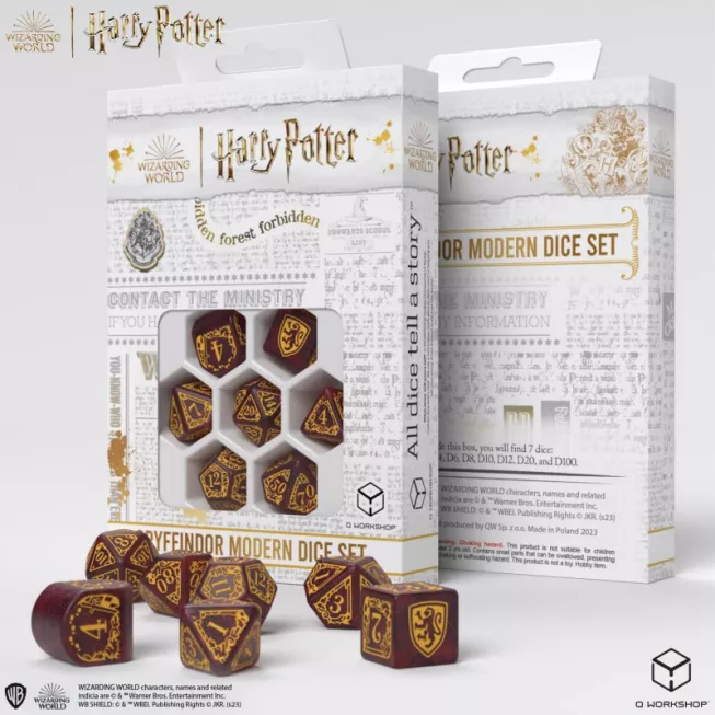 Набір кубиків Harry Potter. Gryffindor Modern Dice Set - Red (7): купити за кращою ціною в Україні