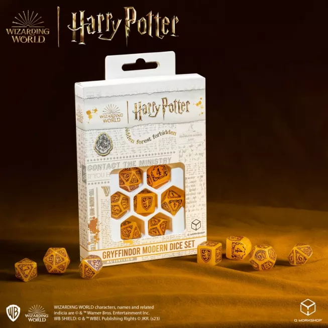 Набір кубиків Harry Potter. Gryffindor Modern Dice Set - Gold (7): купити за кращою ціною в Україні