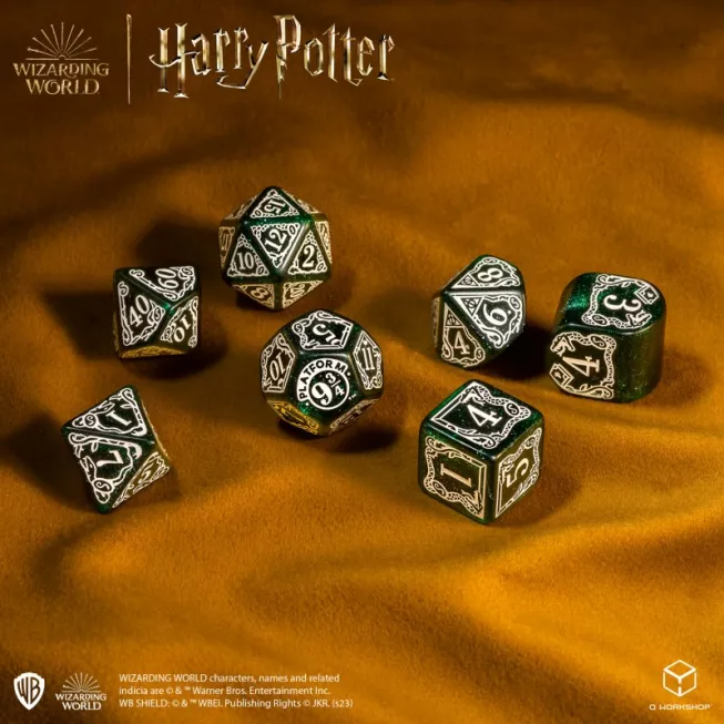 Набір кубиків Harry Potter. Slytherin Modern Dice Set - Green (7): купити за кращою ціною в Україні