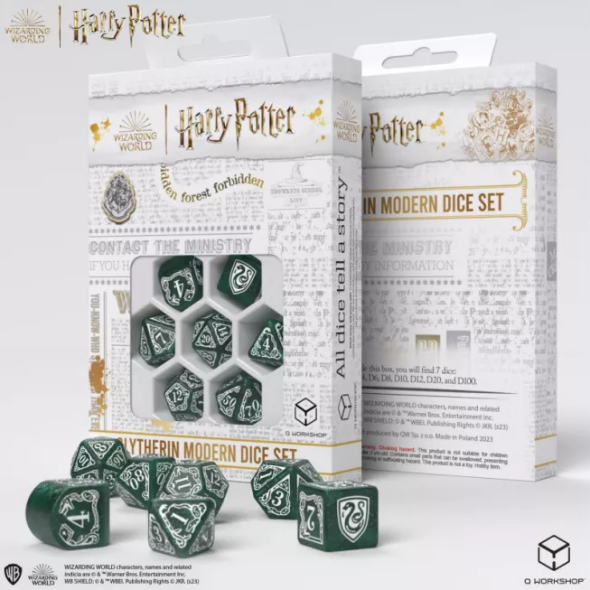 Набір кубиків Harry Potter. Slytherin Modern Dice Set - Green (7): купити за кращою ціною в Україні