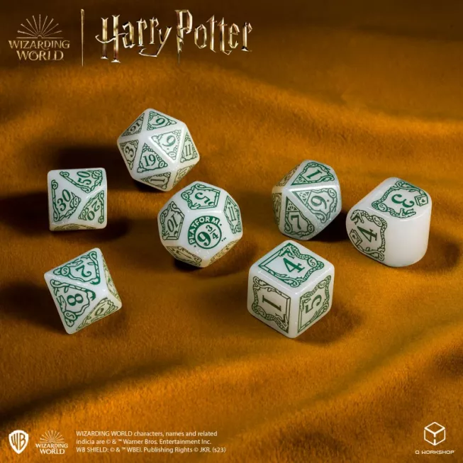 Набір кубиків Harry Potter. Slytherin Modern Dice Set - White (7): купити за кращою ціною в Україні