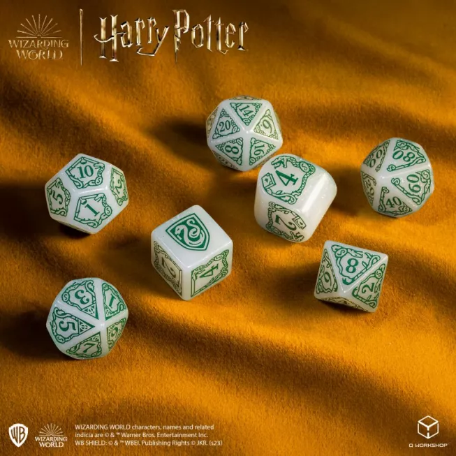 Набір кубиків Harry Potter. Slytherin Modern Dice Set - White (7): купити за кращою ціною в Україні