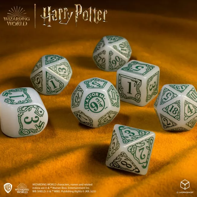 Набір кубиків Harry Potter. Slytherin Modern Dice Set - White (7): купити за кращою ціною в Україні