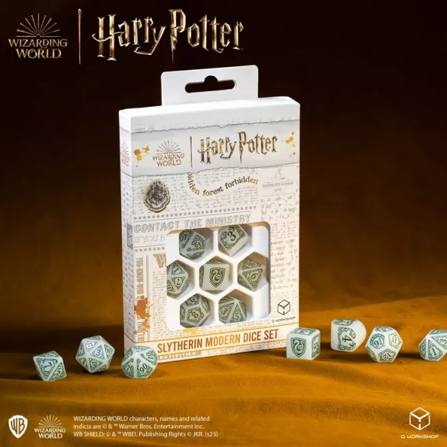 Набір кубиків Harry Potter. Slytherin Modern Dice Set - White (7): купити за кращою ціною в Україні