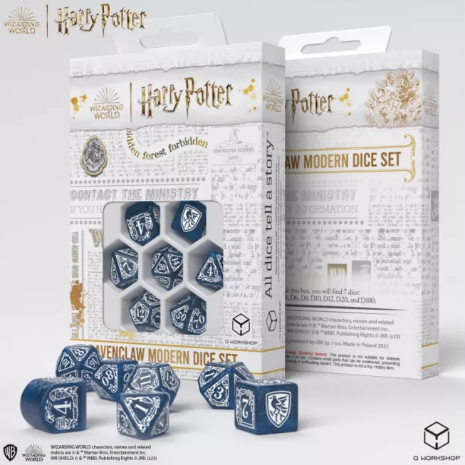 Набір кубиків Harry Potter. Ravenclaw Modern Dice Set - Blue (7): купити за кращою ціною в Україні