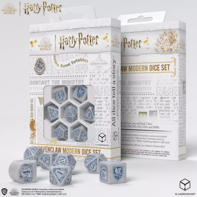 Набір кубиків Harry Potter. Ravenclaw Modern Dice Set - White (7): купити за кращою ціною в Україні