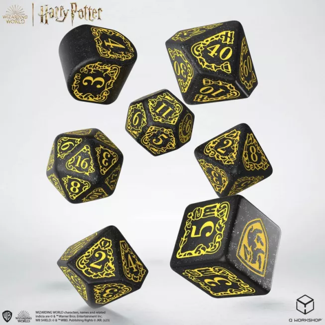 Набір кубиків Harry Potter. Hufflepuff Modern Dice Set - Black (7): купити за кращою ціною в Україні