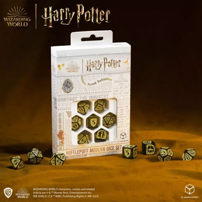 Набір кубиків Harry Potter. Hufflepuff Modern Dice Set - Black (7): купити за кращою ціною в Україні