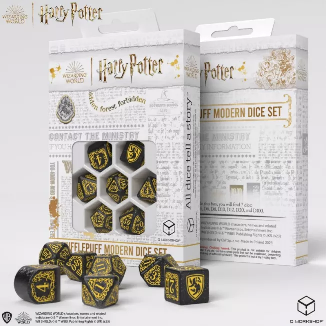 Набір кубиків Harry Potter. Hufflepuff Modern Dice Set - Black (7): купити за кращою ціною в Україні
