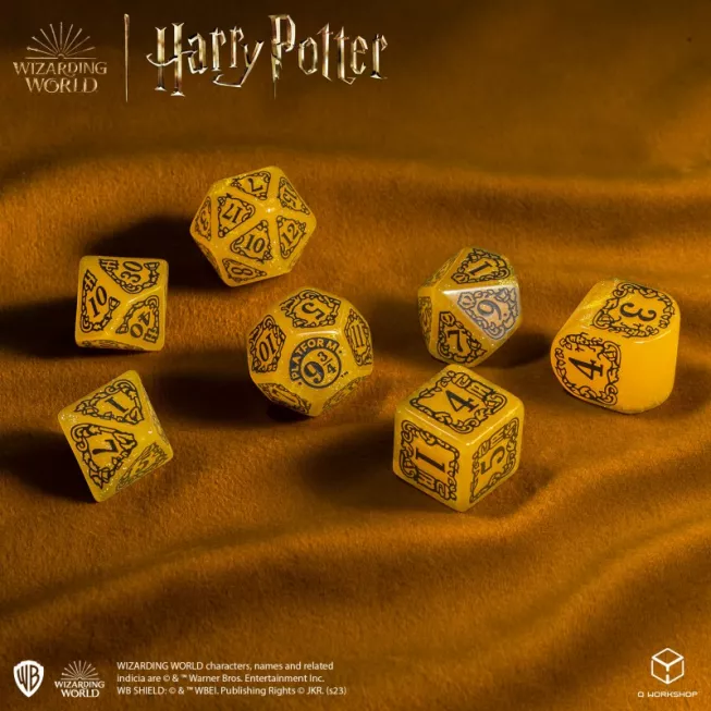 Набір кубиків Harry Potter. Hufflepuff Modern Dice Set - Yellow (7): купити за кращою ціною в Україні