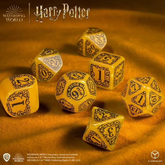 Набір кубиків Harry Potter. Hufflepuff Modern Dice Set - Yellow (7): купити за кращою ціною в Україні
