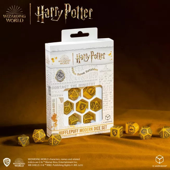 Набір кубиків Harry Potter. Hufflepuff Modern Dice Set - Yellow (7): купити за кращою ціною в Україні