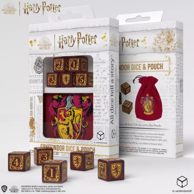 Набір кубиків з мішечком Harry Potter. Gryffindor Dice & Pouch (5): купити за кращою ціною в Україні
