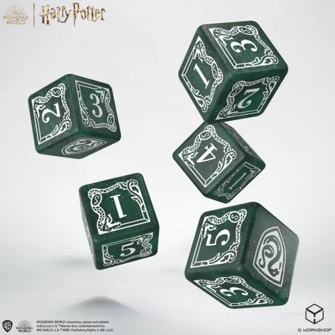 Набір кубиків з мішечком Harry Potter. Slytherin Dice & Pouch (5): купити за кращою ціною в Україні
