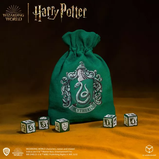 Набір кубиків з мішечком Harry Potter. Slytherin Dice & Pouch (5): купити за кращою ціною в Україні