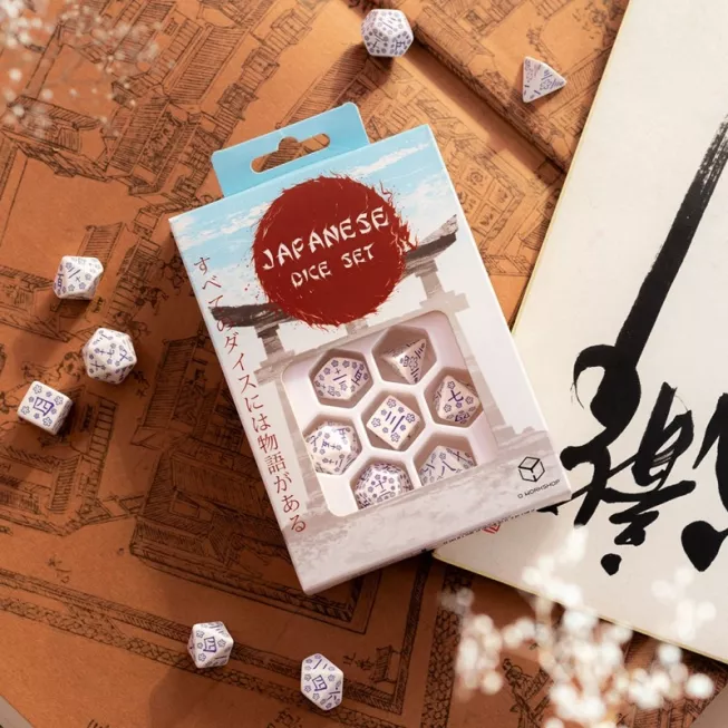 Набір кубиків Japanese Dice Set: Blue Star Lotus (7): купити за кращою ціною в Україні
