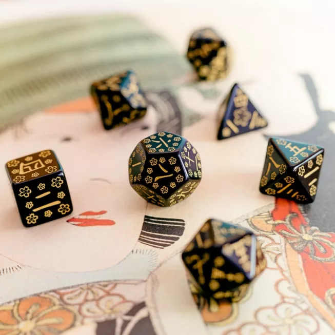 Набір кубиків Japanese Dice Set: Deep Night Firefly (7): купити за кращою ціною в Україні
