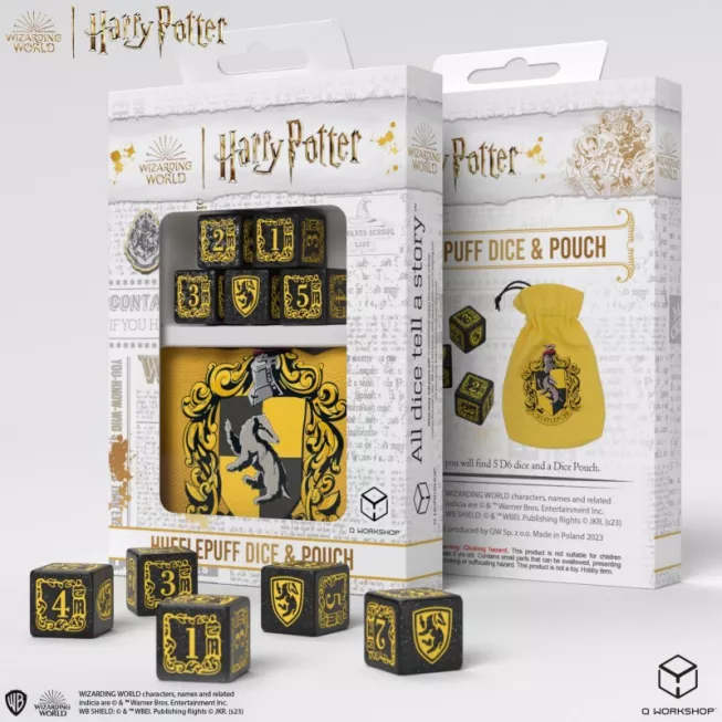 Набір кубиків з мішечком Harry Potter. Hufflepuff Dice & Pouch (5): купити за кращою ціною в Україні