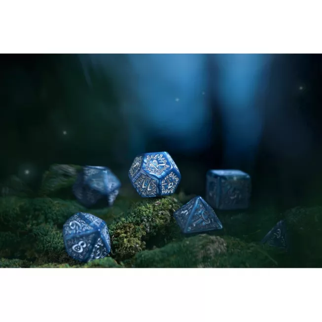 Набір кубиків Elvish Cobalt & Silver Dice Set (7): купити за кращою ціною в Україні