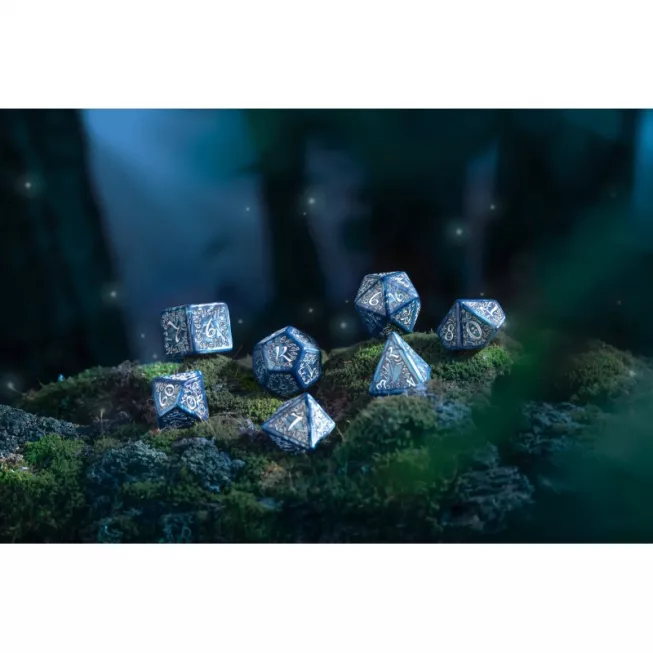 Набір кубиків Elvish Cobalt & Silver Dice Set (7): купити за кращою ціною в Україні