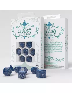 Набір кубиків Elvish Cobalt & Silver Dice Set (7)
