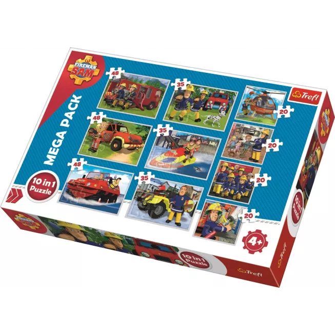 Набір пазлів 10 в 1. Рятувальник Сем: Рятувальна команда (синя коробка): купити за кращою ціною в Україні