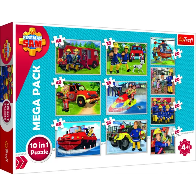 Набір пазлів 10 в 1. Рятувальник Сем: Рятувальна команда (блакитна коробка): купити за кращою ціною в Україні