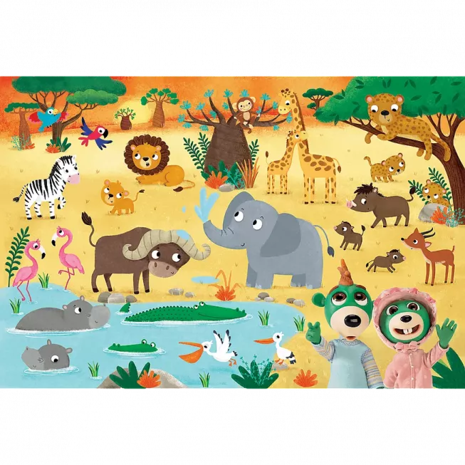 Пазл + Розмальовка. Дітки на сафарі (24): купити за кращою ціною в Україні