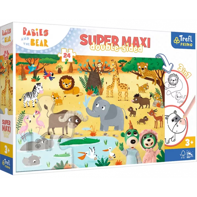 Пазл + Розмальовка. Дітки на сафарі (24): купити за кращою ціною в Україні