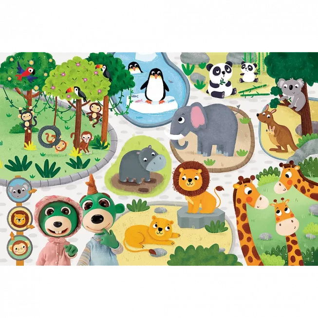 Пазл + Розмальовка. Дітки в зоопарку (15): купити за кращою ціною в Україні