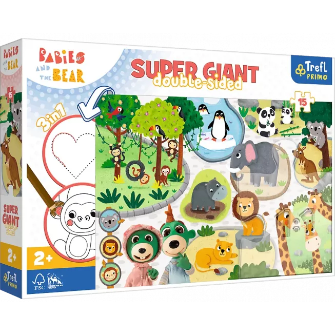 Пазл + Розмальовка. Дітки в зоопарку (15): купити за кращою ціною в Україні