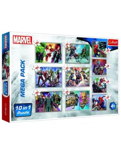 Набір пазлів 10 в 1. Герої Всесвіту MARVEL