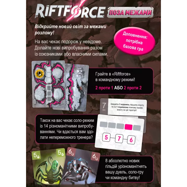 Настільна гра Riftforce. Поза межами / Beyond