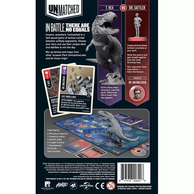Настільна гра Unmatched: Jurassic Park – Dr. Sattler vs. T. Rex: купити за кращою ціною в Україні