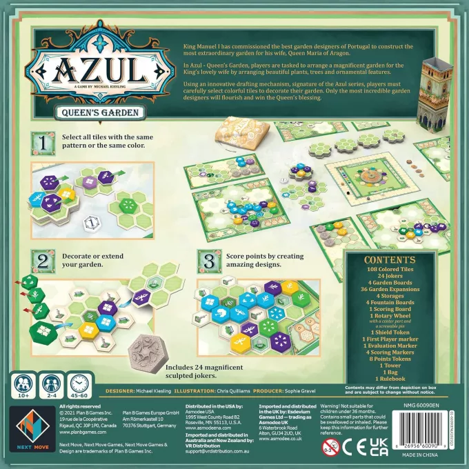 Настільна гра Azul: Queen's Garden (Азул. Сад королеви)